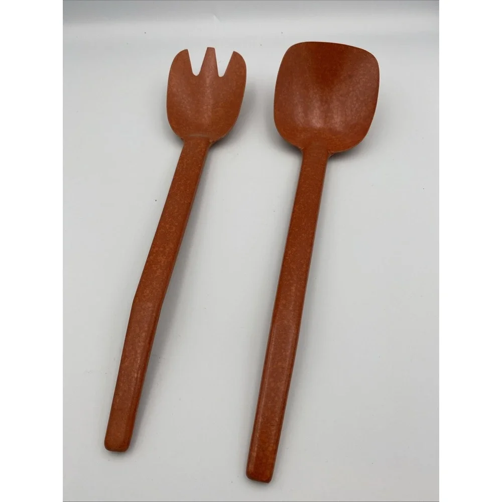 Vintage Flintwood Mid Century Modern Serving‎ Utensils (Spoon & Fork Salad Set)